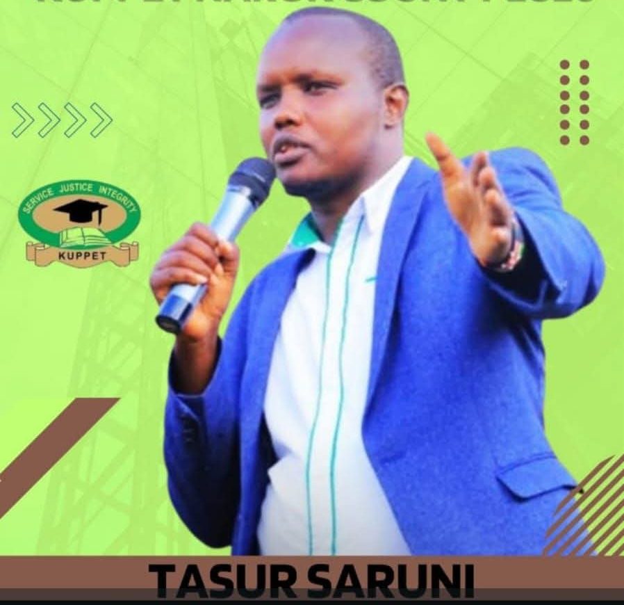 Tasur Saruni, the new Narok KUPPET Executive Secretary