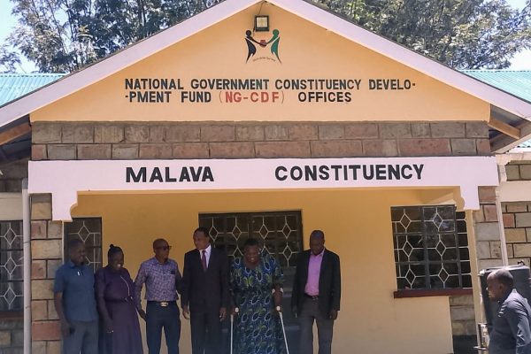 Malava MP Davida Ndakwa when he visited the CDF office to assess the bursary kitty