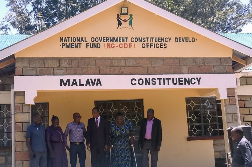 Malava MP Davida Ndakwa when he visited the CDF office to assess the bursary kitty