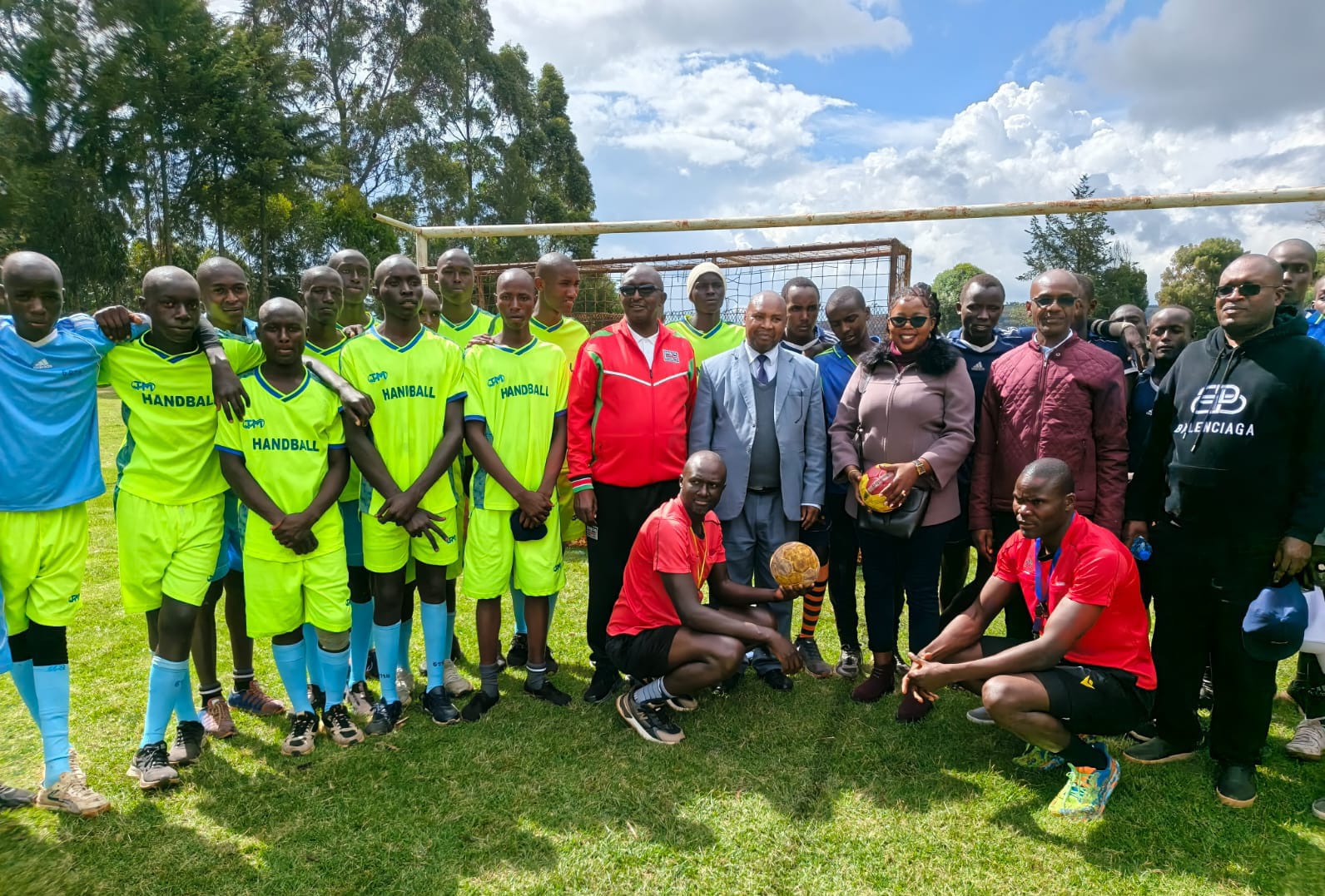The handball team of GG Rumuruti Boys High School after the Laikipia West Secondary Schools competitions.