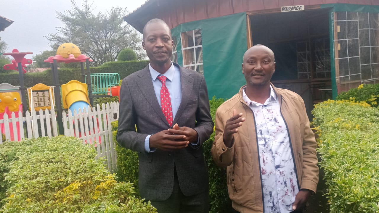 Nyandarua Branch KUPPET Executive Secretary Julius Michuki and , KUPPET Branch Chairman Francis Njenga