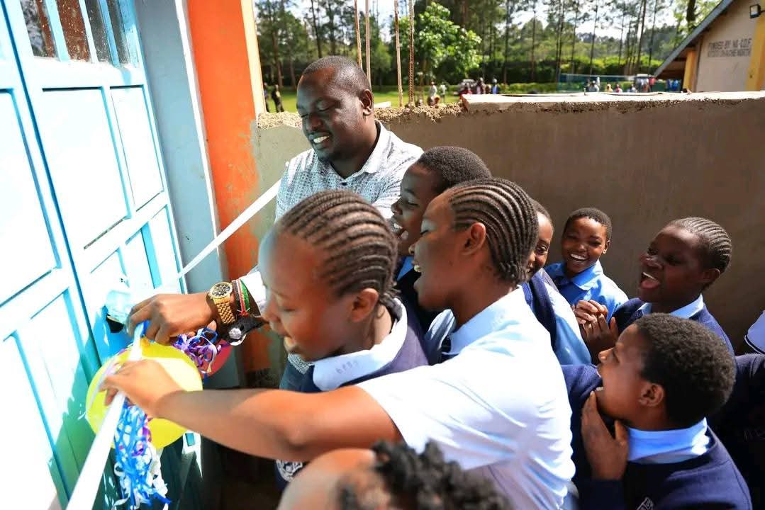 Kitutu Chache North MP Japheth Nyakundi during the opening of a new dormitory at Marani Girls' School.