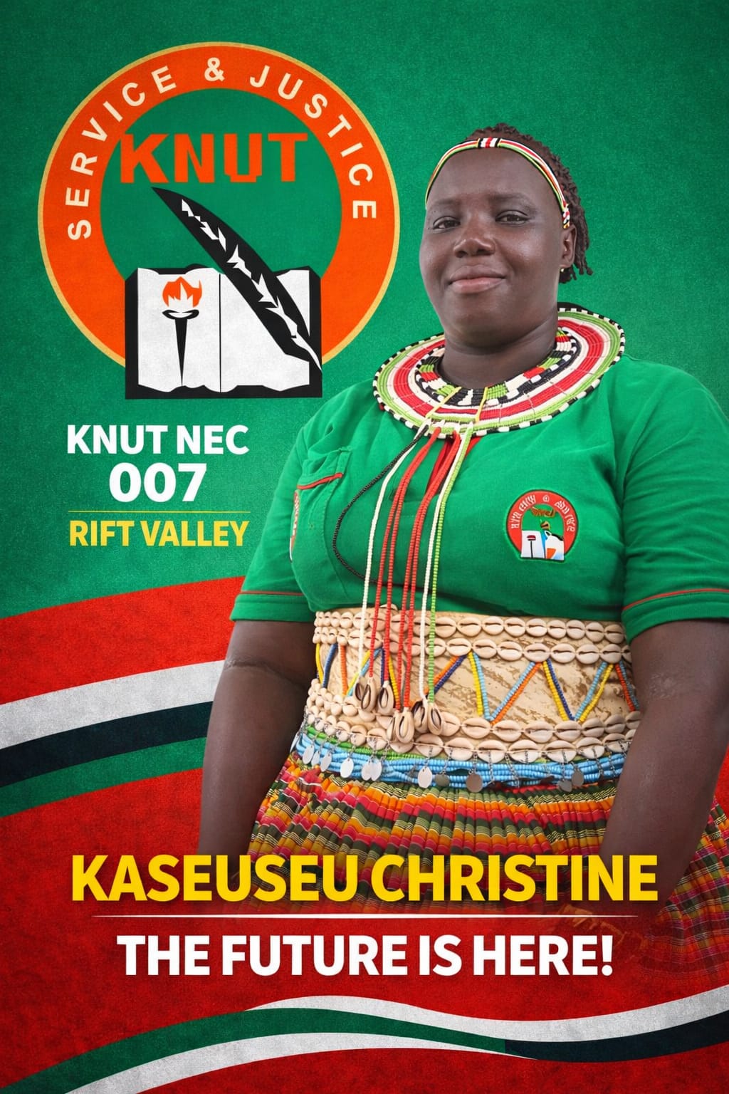 West Pokot KNUT Treasurer Christine Kaseuseu.