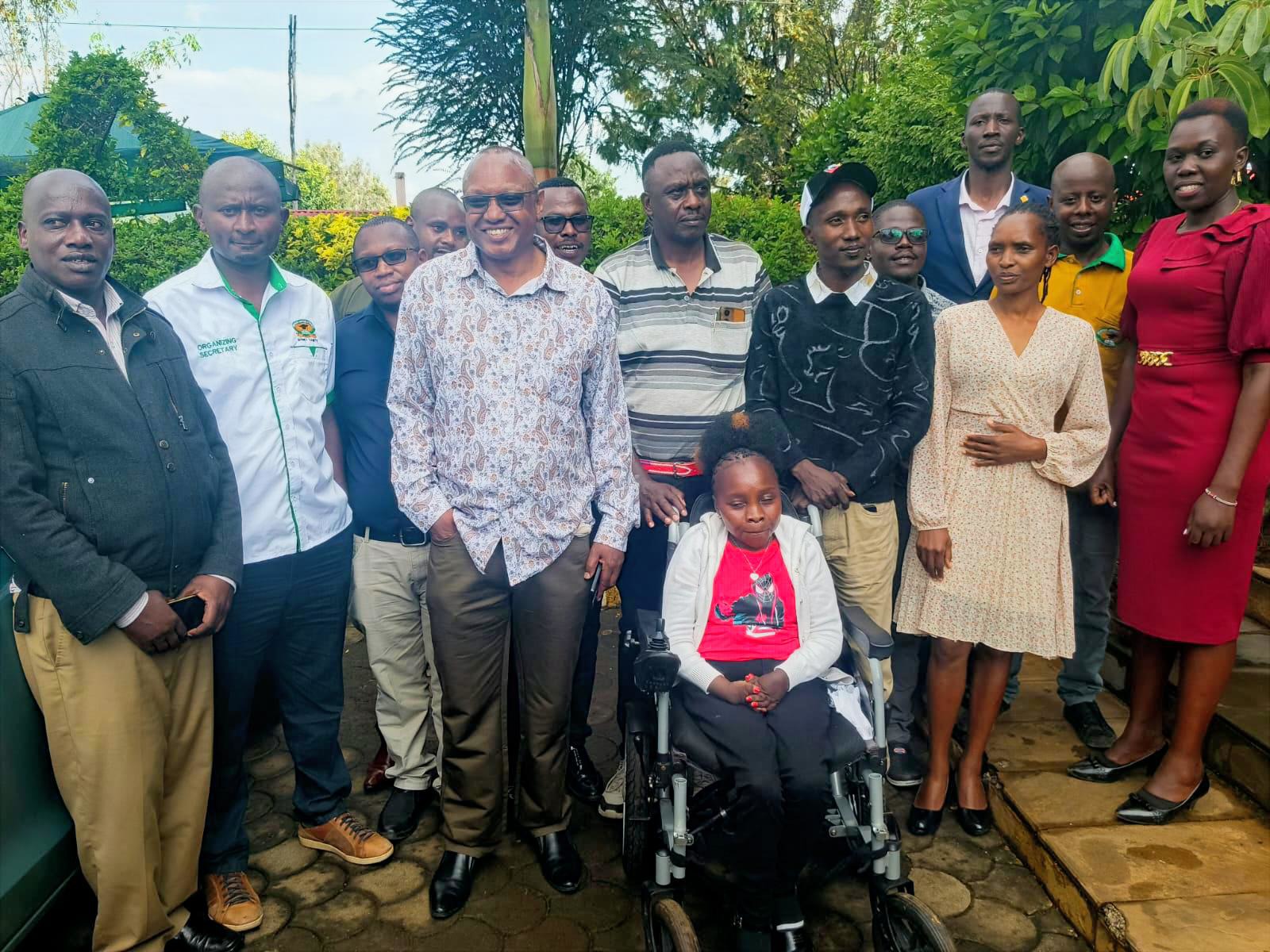 Ex-Bomet Central MP Ronald Tonui (Centre). He has officially declared his bid for KUPPET SG seat.