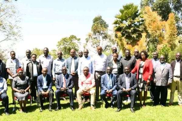 West Pokot County Government officials and K-WASH team in a photo session after a consultative meeting.