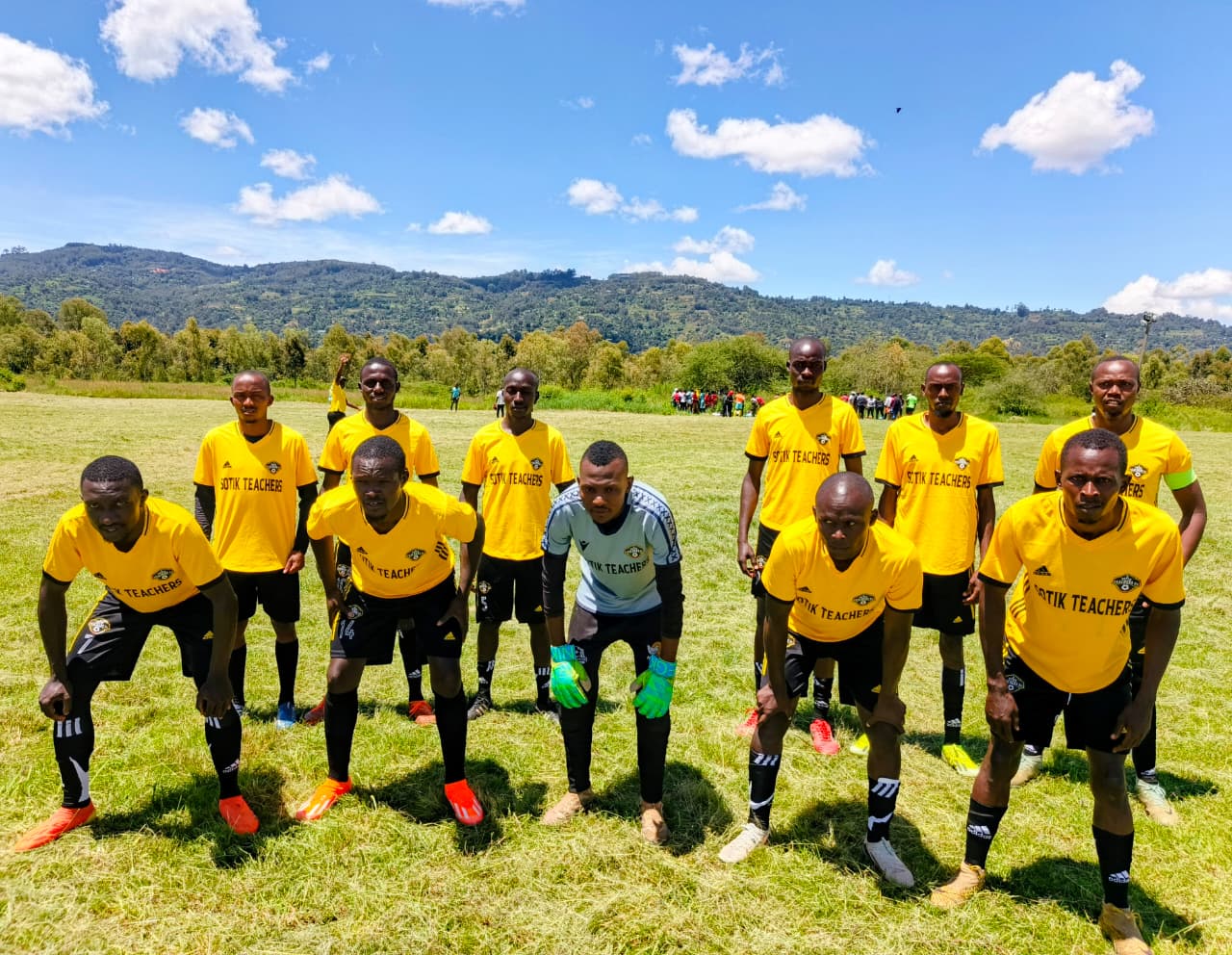 Bomet teachers’ team pose for a group photo during the last edition of the national competition held in Machakos.