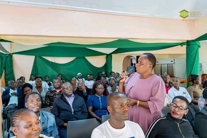 The outgoing KNUT western region NEC member Emily Mito giving her contribution during the IRA training