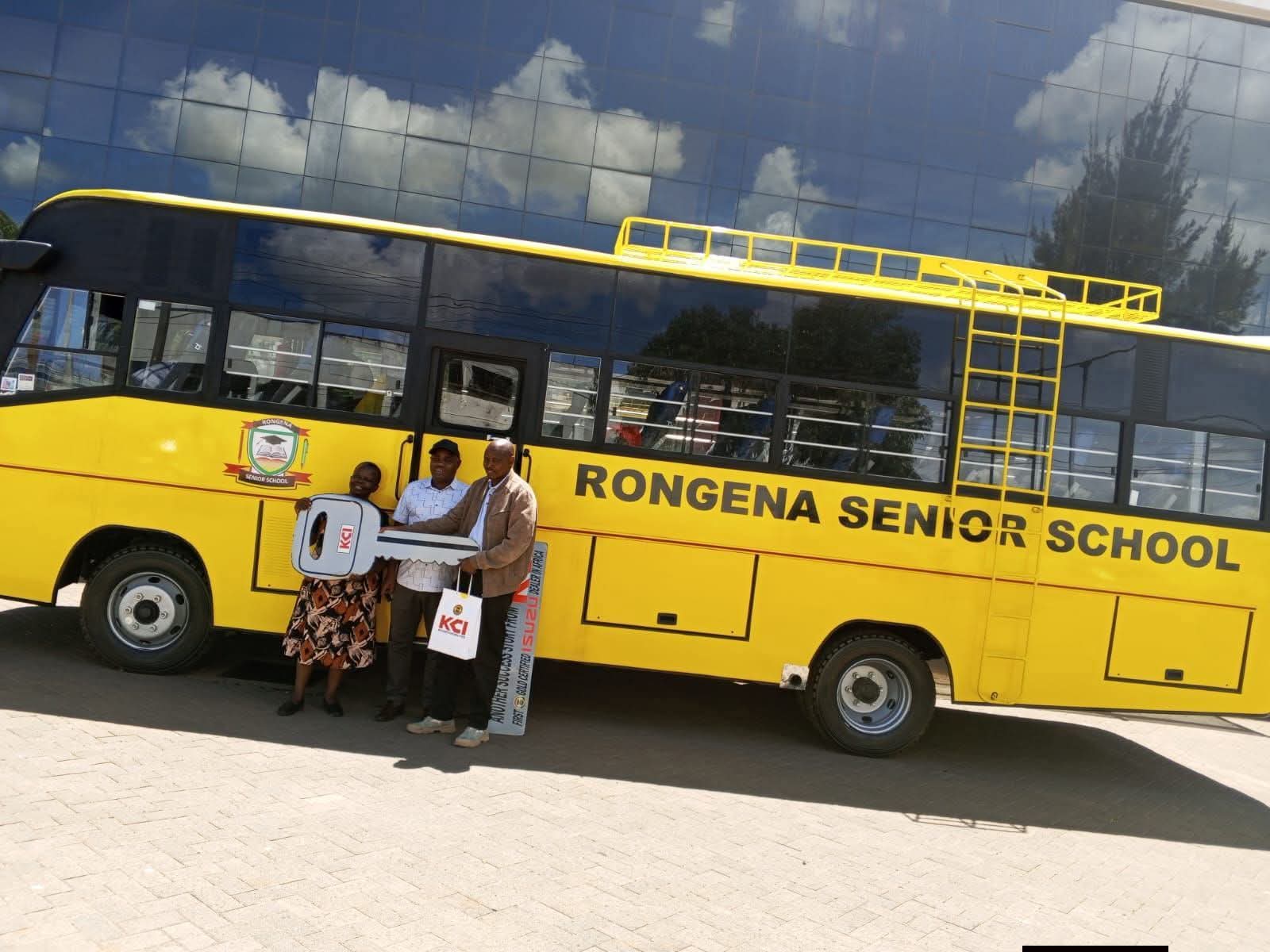 Rongena Senior school bus which will be presented by Narok Governor Patrick ole Ntutu today at the school.