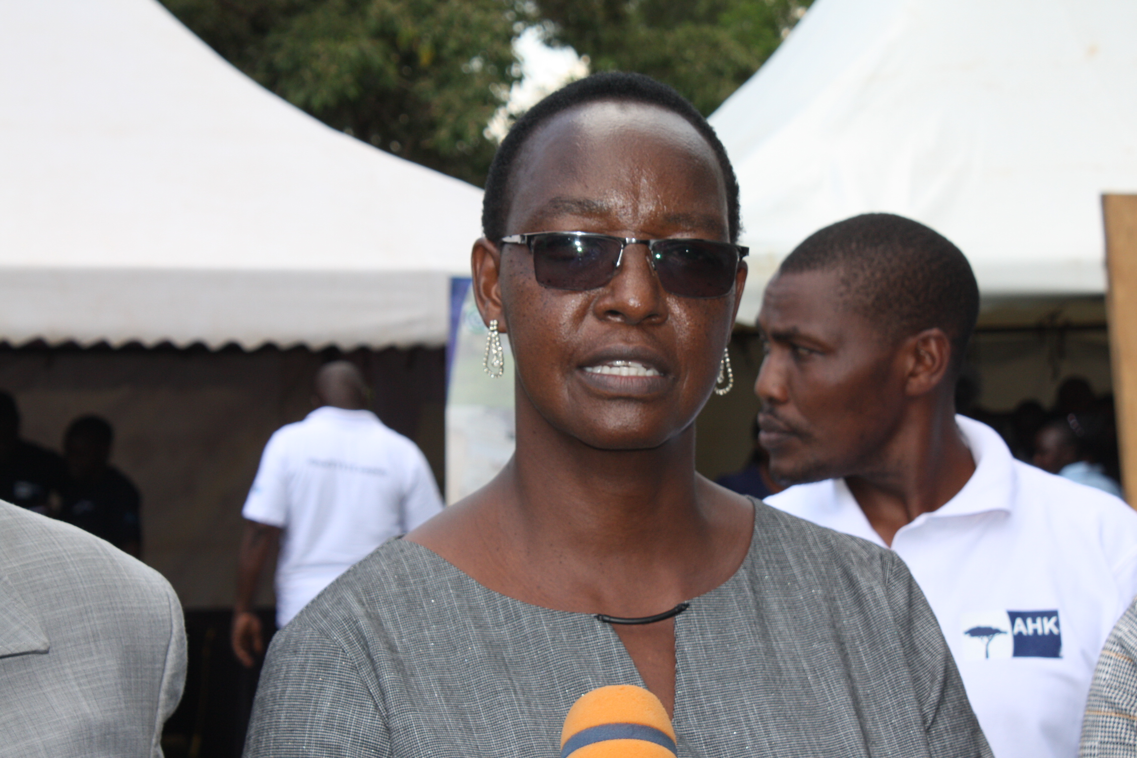 Western region director for TVETs Audrey Odhiambo addressing the press