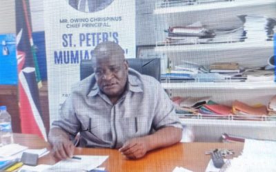 Grade 10 learners at St. Peter’s Mumias Boys National School during a senior school learning session under the Competency-Based Education system.