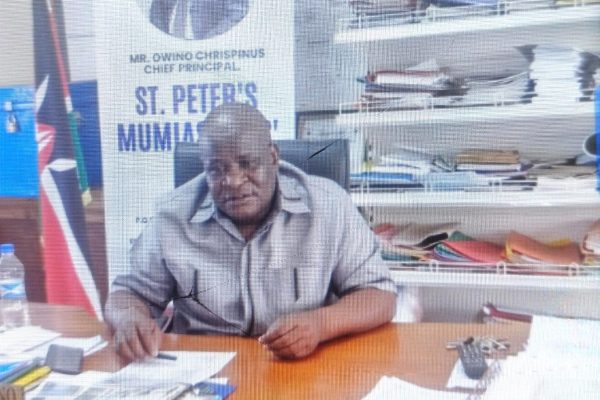 Grade 10 learners at St. Peter’s Mumias Boys National School during a senior school learning session under the Competency-Based Education system.