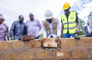 President Ruto laying foundation at Ebukanga TVC in the past