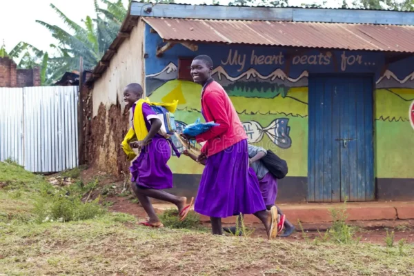 School kids at home. Parents urged to take care of their children in Nyamira