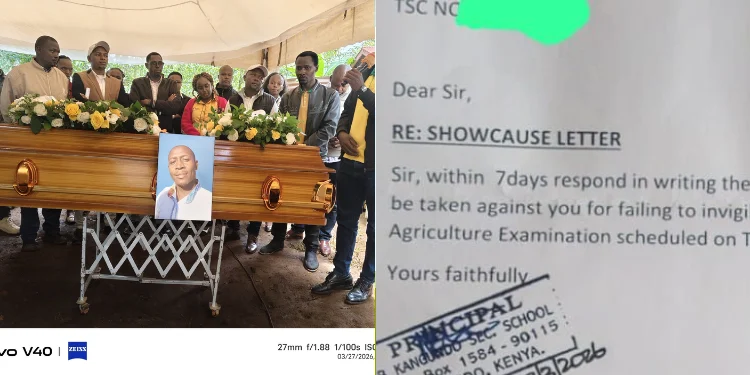 Outrage as Kangundo teacher served with showcause letter while battling life‑threatening illness 3 show cause letter 1