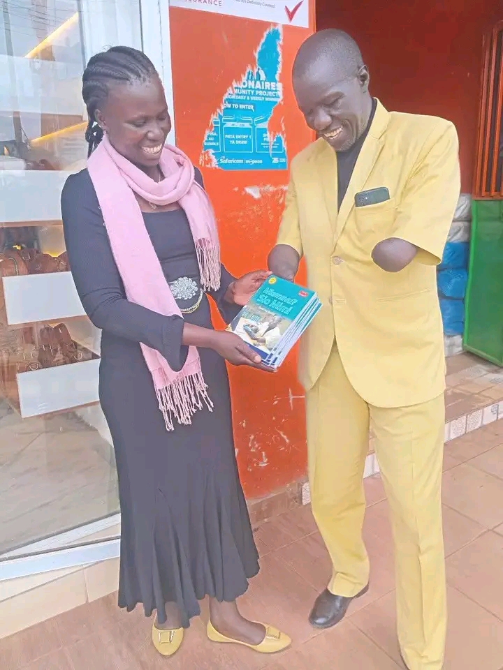 "Mlemavu?Sio Mimi" now a set book: The unstoppable journey of Godfrey Ipalei 2 Ipalei with a top blogger, Harriet Opoma.