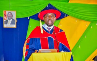 Cabinet secretary for interior kipchumba murkomen addressing graduands at Matili TTI