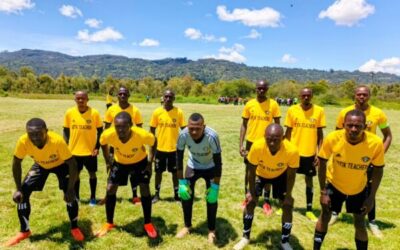Bomet teachers’ team pose for a group photo during the last edition of the national competition held in Machakos.