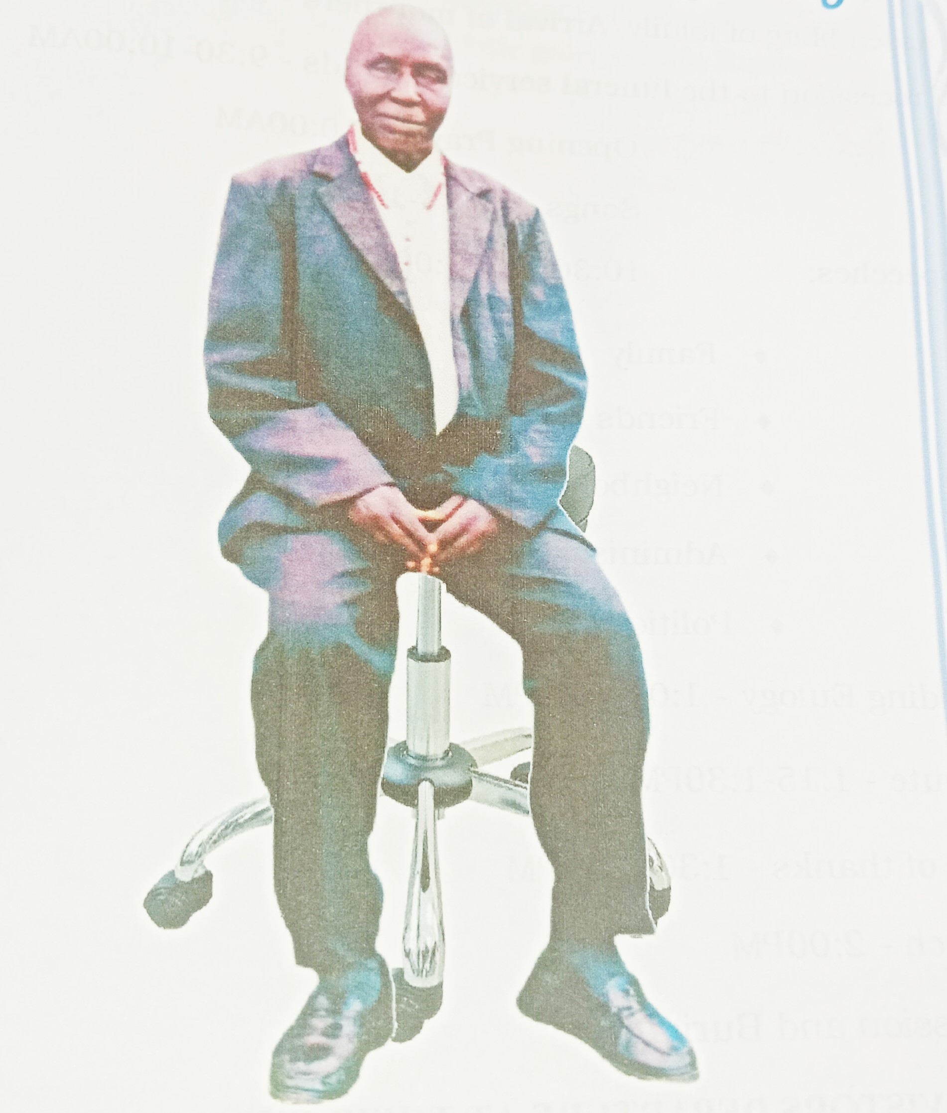 West Pokot veteran educationist The Late Francis Kaspan Kanyagareng