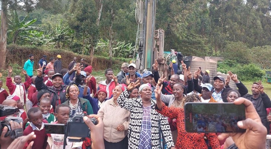 Igembe North learners and residents get relief as MP drills borehole in school 2 igembe
