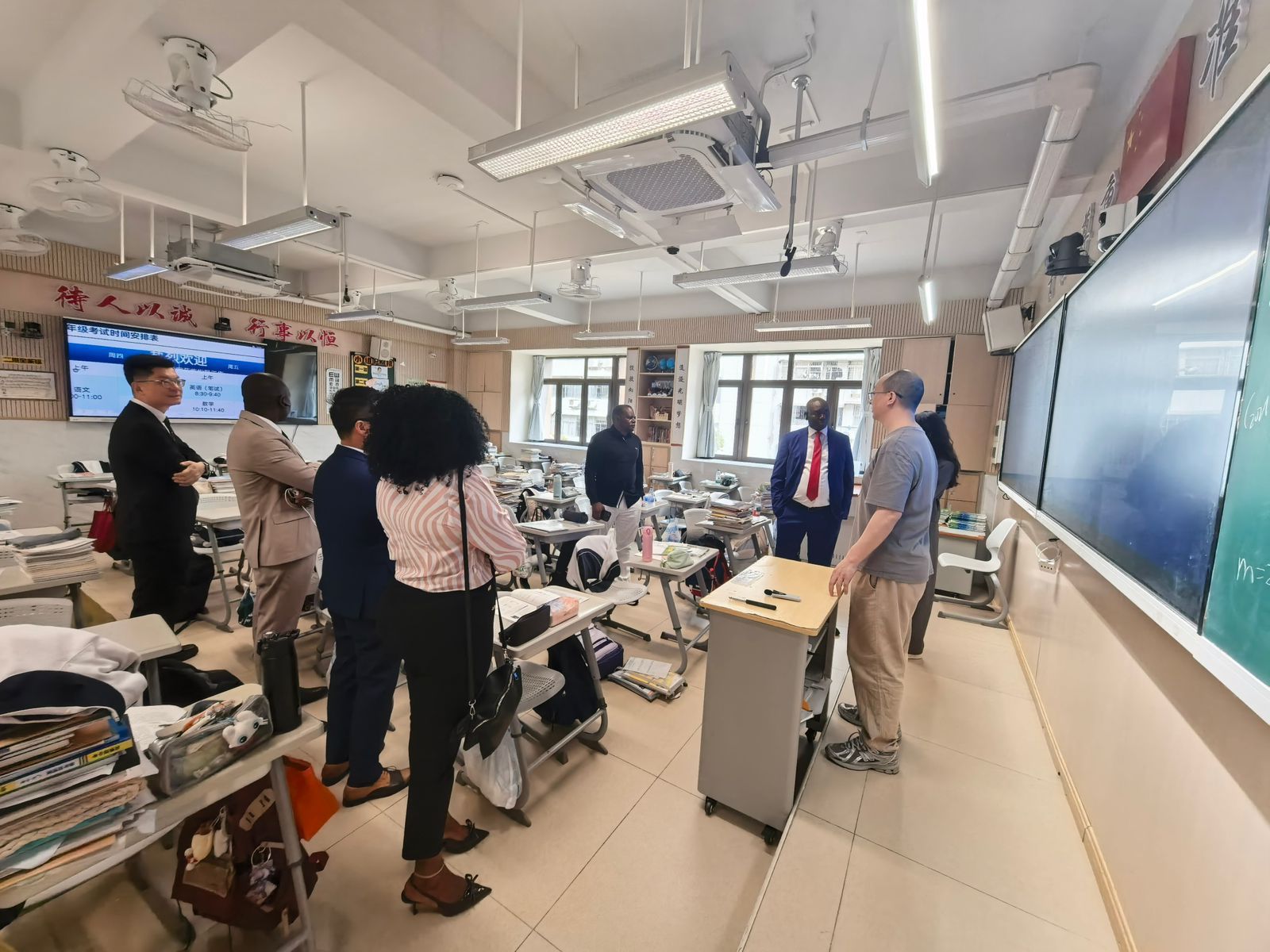 PS Basic Education Prof Julius Bitok with Huawei officials in experimental school in China