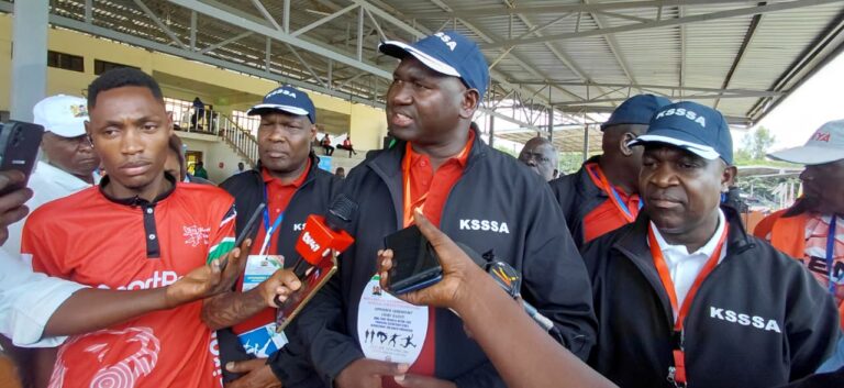 PS Bitok speaking during the 2026 National School Sports Championships at Mamboleo Stadium in Kisumu County, Bitok said the Ministry is working closely with the National Treasury to ensure capitation funds are in schools by the time learners resume on April 27.
