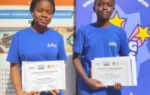 Kenya High School student Mitchelle Ombuna (L) and Caleb Tanui from Alliance High School (R) pose for a photo after the closing ceremony of the 2026 AOA Rising Stars Training Camp at CEMASTEA, Karen. They were selected to join the African Olympiad Academy (AOA) in Rwanda on a full scholarship after emerging among the top performers in the just-concluded 2026 AOA Rising Stars Training Camp.