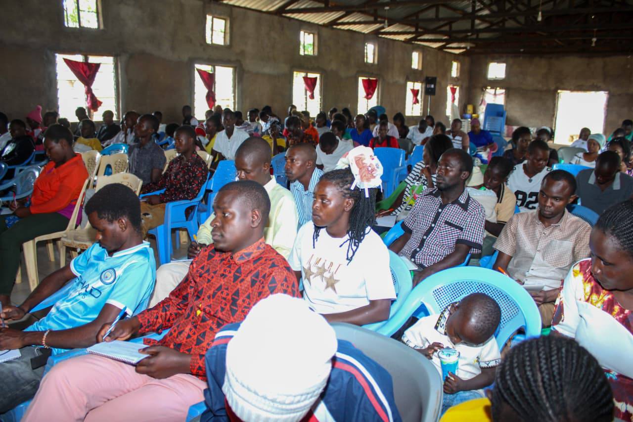Youth during the soft skills training in Makueni