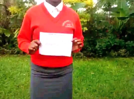 Faith Jepchumba who eventually got help from Head of Public Service, Felix Kosgei
