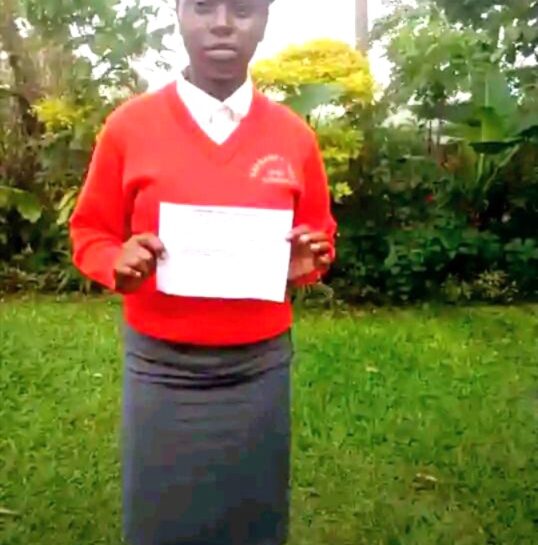 Faith Jepchumba who eventually got help from Head of Public Service, Felix Kosgei