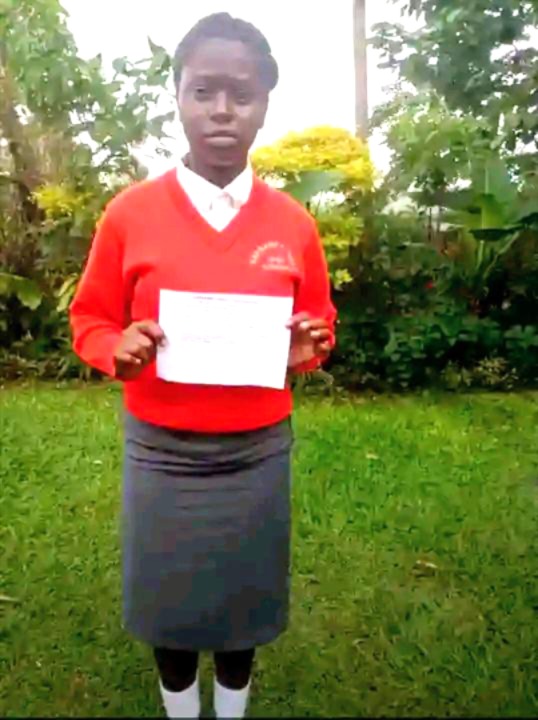 Faith Jepchumba who eventually got help from Head of Public Service, Felix Kosgei