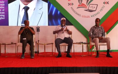 KICD CEO Prof. Charles Ong'ondo (centre) durig the panel discussion. Photo Courtesy