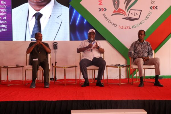 KICD CEO Prof. Charles Ong'ondo (centre) durig the panel discussion. Photo Courtesy