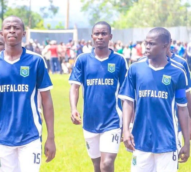 Chesamisi High School players during the zonal football semi-final match in Kimilili, Bungoma county.