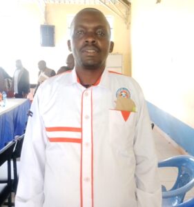KECSHA Chairperson West Pokot County Mr. Stephen Kilekwang during the meeting.