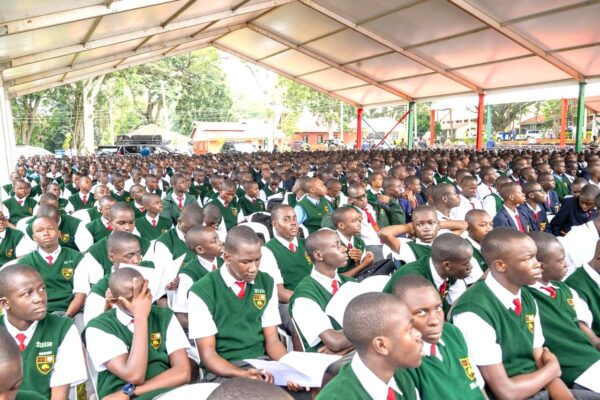 Students in an organised courtesy of class master
