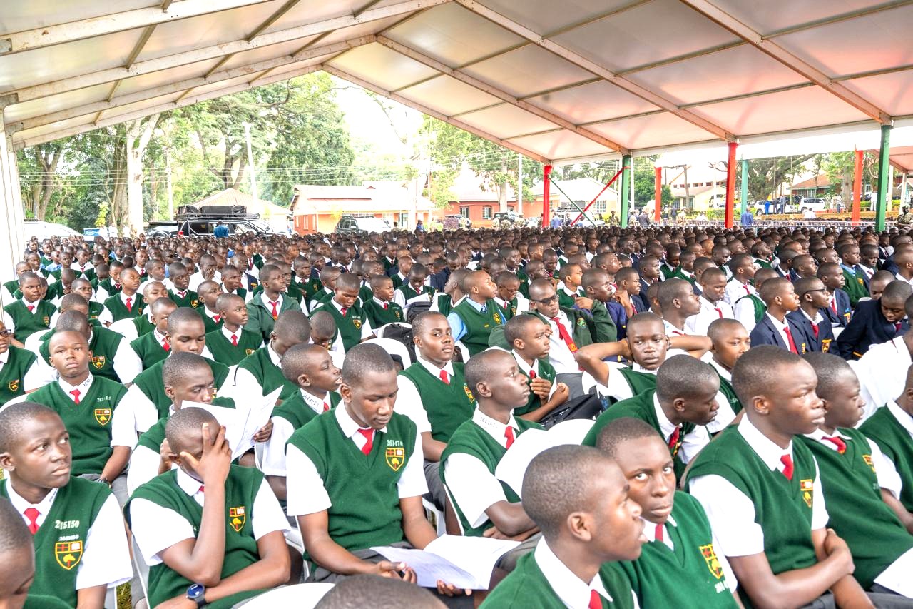 Students in an organised courtesy of class master