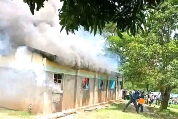 School hostel on fire. KNUT