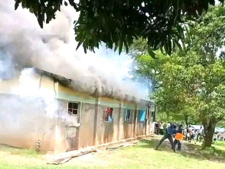 School hostel on fire. KNUT