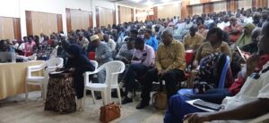 TSC field officers following proceedings during KPEEL Workshop at Egerton University, Nakuru