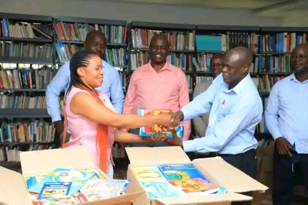 Rotary club officials at the Migori Library. The Rotary Club of Suna Migori has donated more than 30,000 books to support the establishment of the first-ever public library in Migori town.