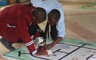 Students participating in the Kenya Science Engineering Fair (KSEF) competition