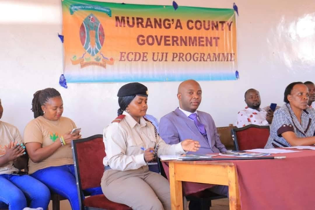 Murang'a Governor Irungu Kang'ata during the past ECDE Uji progrmme
