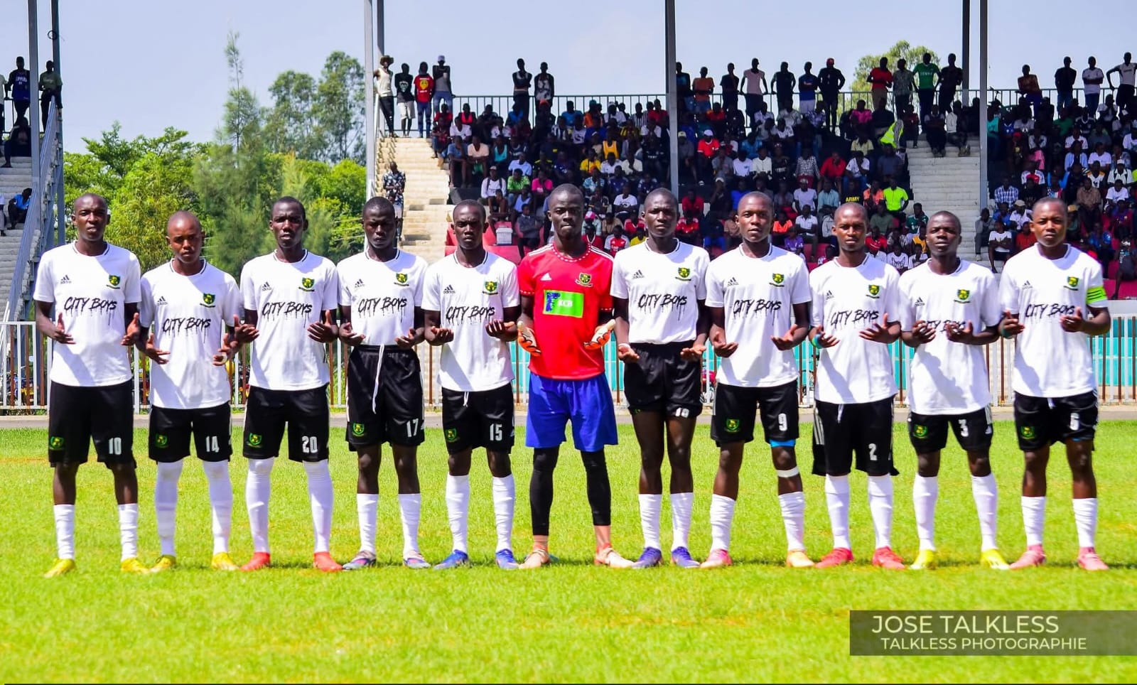 Kisumu Boys players pose for a team photo after winning their appeal against Kisumu Day, securing the right to represent Kisumu Sub-County at the upcoming Kisumu county championships