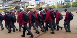 students going home