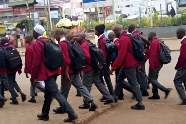 students going home
