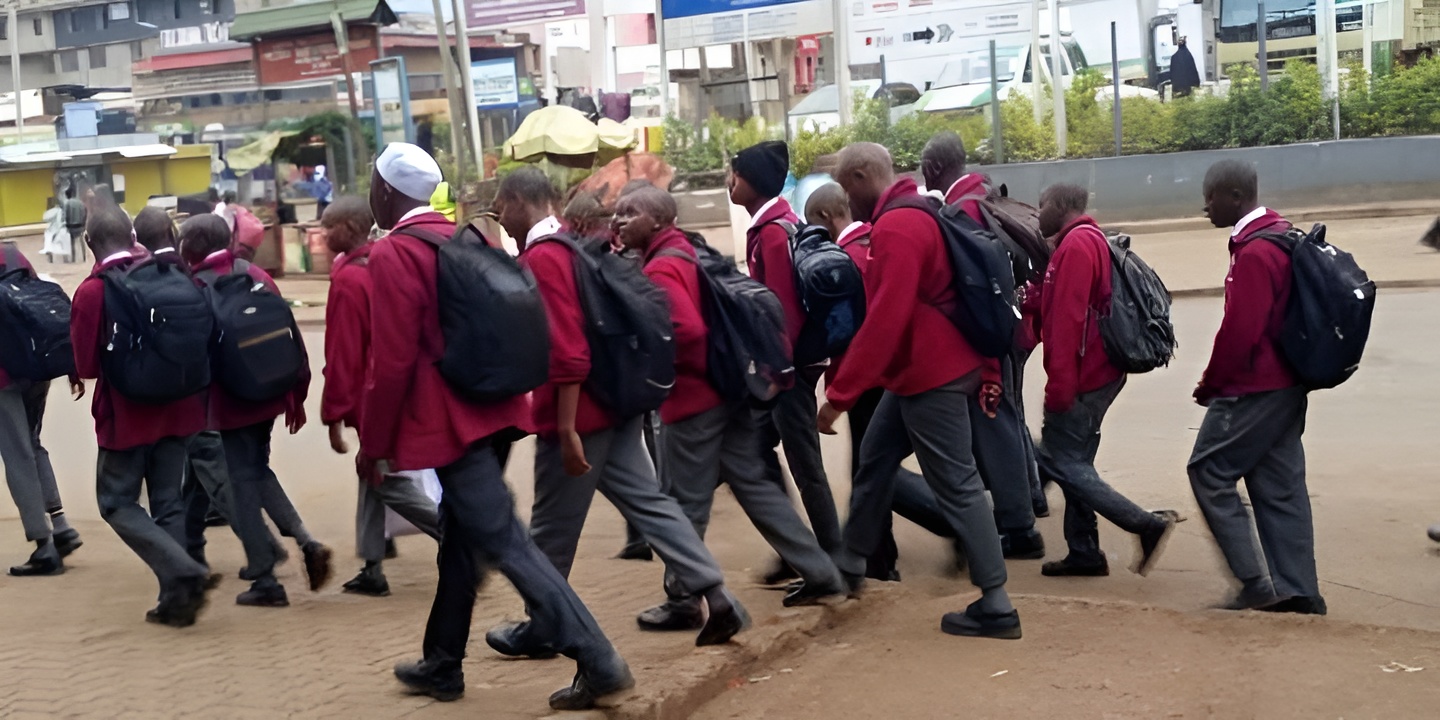 students going home