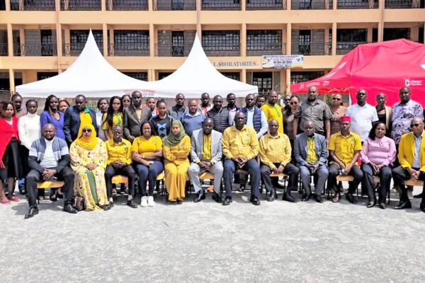 KUPPET leadership, led by National Chairman Omboko Milemba, during a solidarity visit to Utumishi Girls High School following the tragic dormitory fire that claimed the lives of 16 students, as they console the school community and call for calm, accountability and enhanced safety in learning institutions