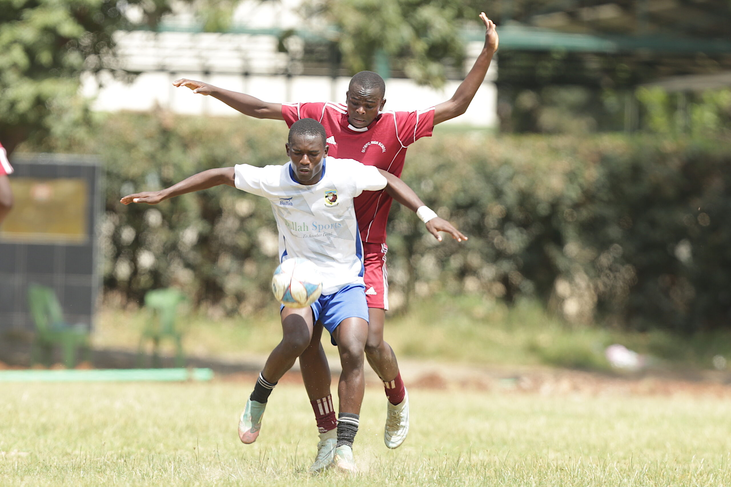HighWay VS Olympic High School during Nairobi Region Secondary School Schools term 2 football match at Jamhuri High school