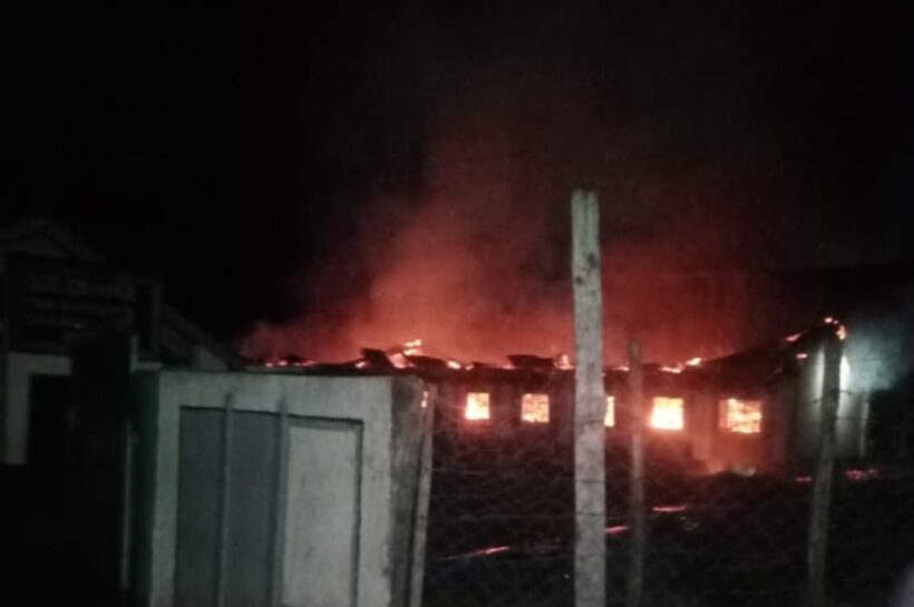 Dormitory on Fire at Gekano