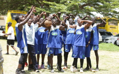 Laiser Hill secondary school during Kenya Secondary Schools term 1 basketball match at The Kisumu National Polytechnic